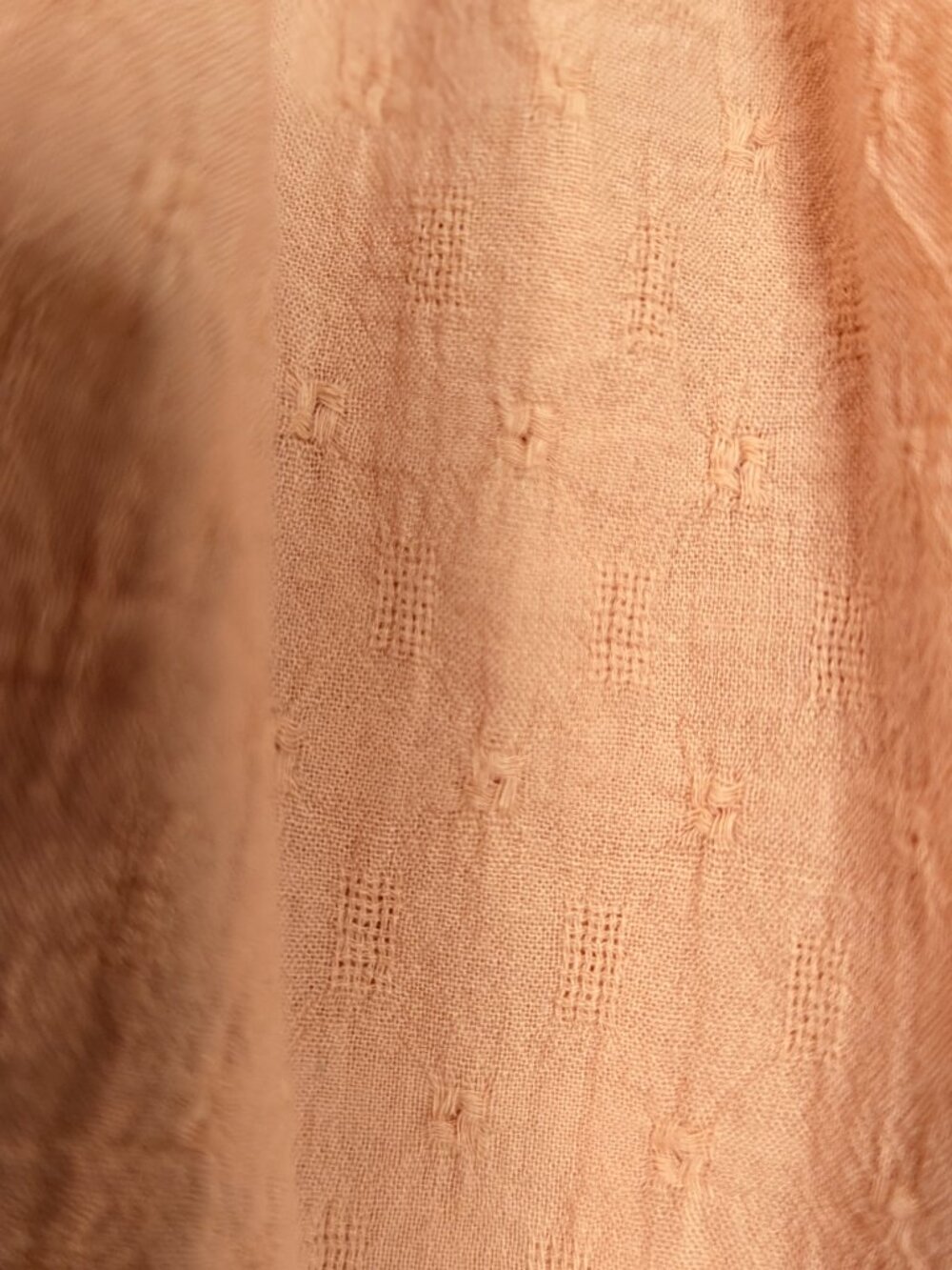 Abercrombie & Fitch Terracotta Babydoll Mini Dress Puff Sleeve XL Smocked Boho - Picture 6 of 13